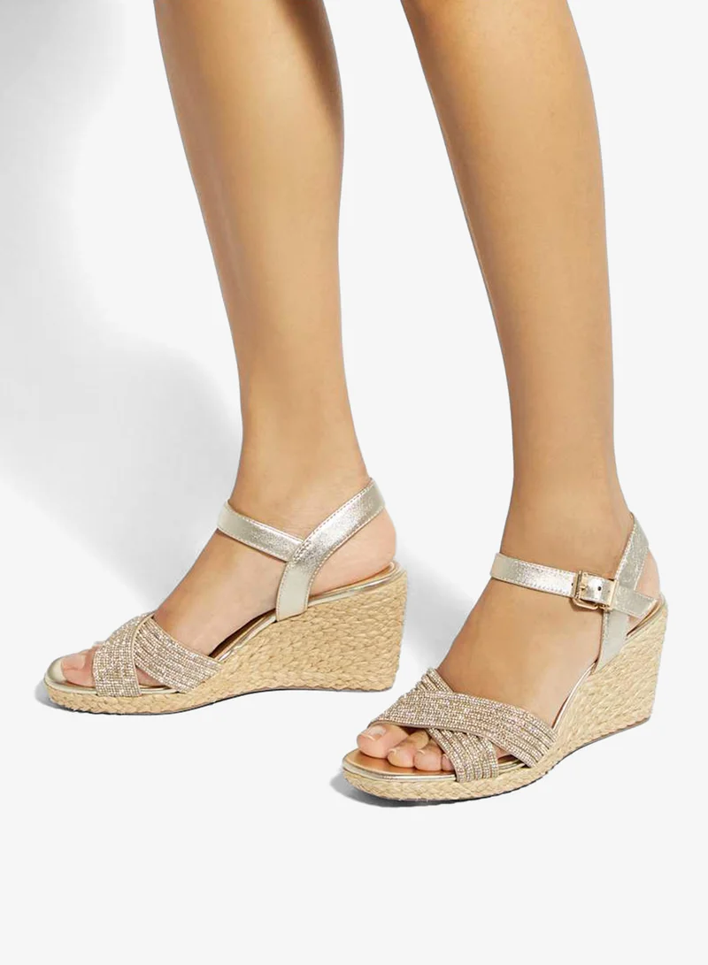 Dune London Ankle Strap Wedge Sandals